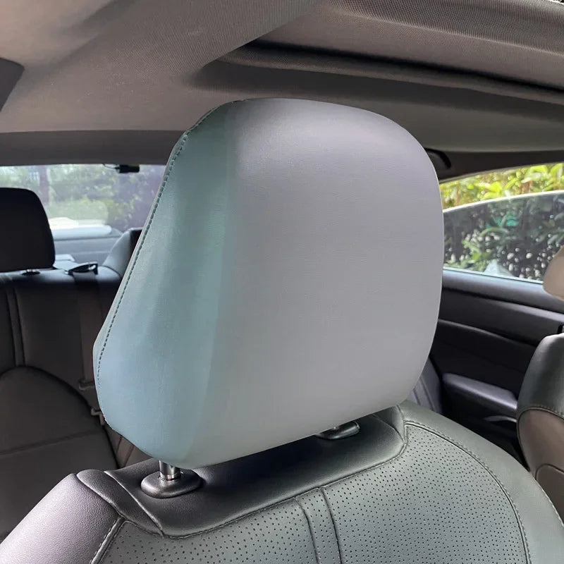 Universal Leather Car Headrest Cover Elastic Waterproof Dustproof Seat