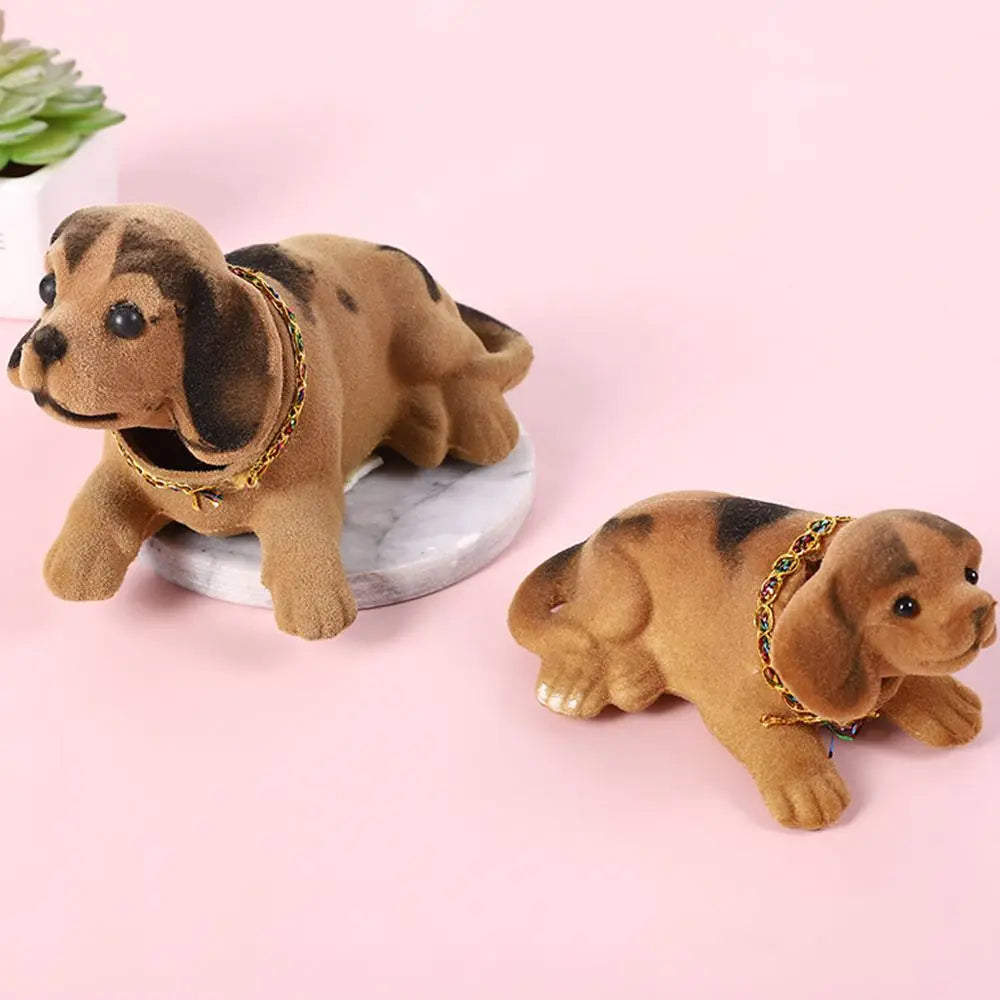 Car Ornaments Shaking Head Dog Doll Dashboard Toys Cute Nodding Puppy Auto Premium Automotive Accessory