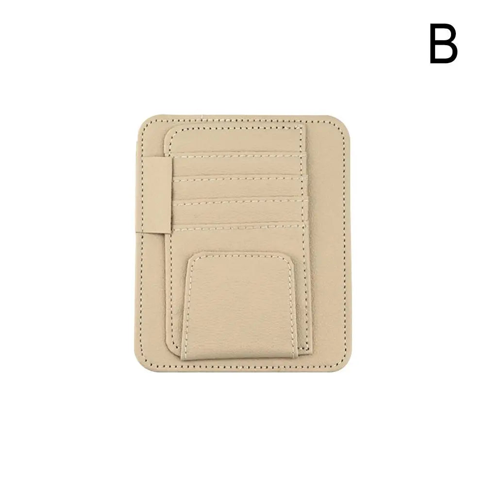 Car Sun Visor Organizer Multi-Pocket Business Card Storage Management Sunglasses
