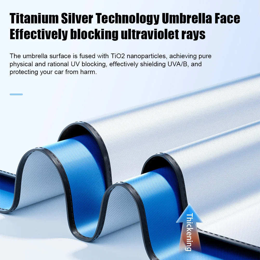 Car Sunshade Windshield Umbrella with 360° Rotation Bendable Handle Front Window