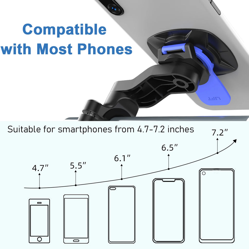 Motorcycle Phone Mount Anti-Shake Bike Cell Holder with Vibration Bracket Stand