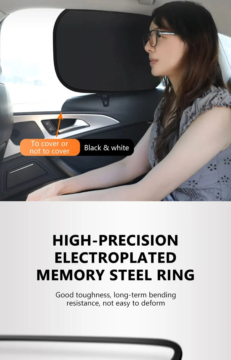 New Electrostatic Sun Visor for Car Side Window 4-Layer Shade Curtains SUV Truck