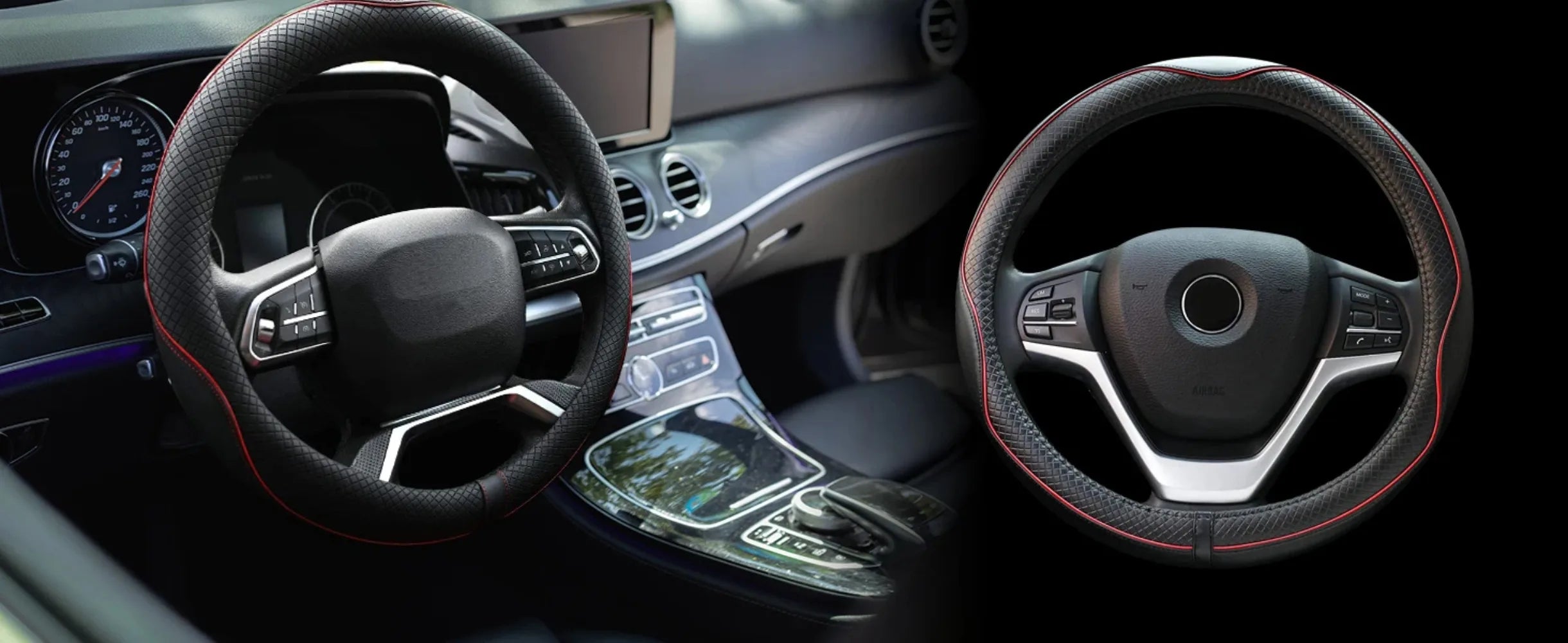 Car Steering Wheel Cover, Anti-Slip, Safety, Soft, Breathable, Heavy Duty