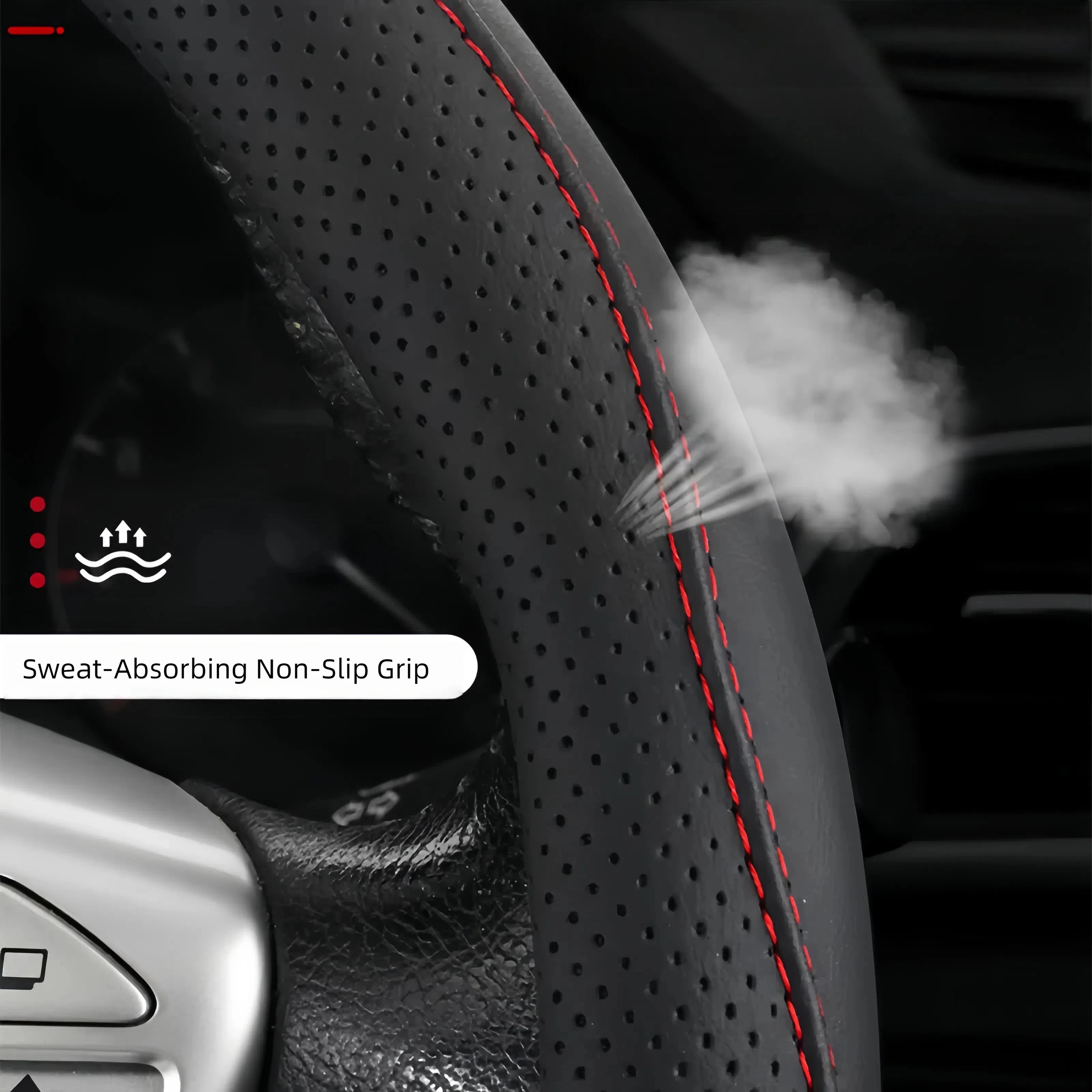 Truck steering wheel protective cover 40-50cm 16-20 "PU leather wear-resistant