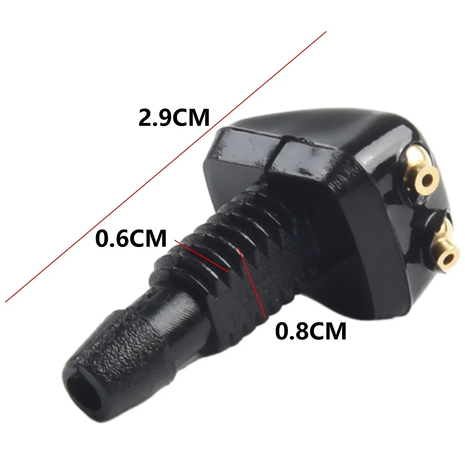 Sale 2Pcs Car Windshield Wiper Washer Spray Nozzle Fits Most Models Dual Holes Premium Automotive Accessory