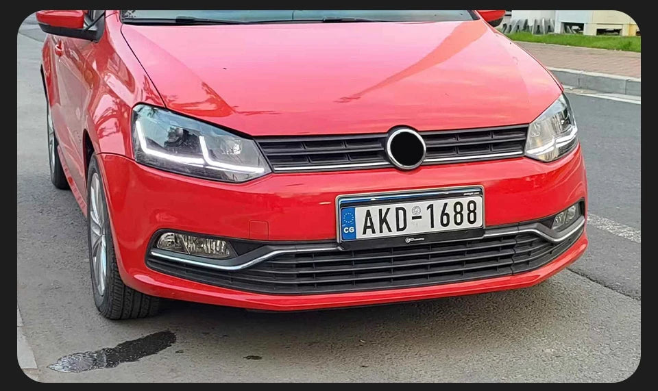 AKD LED Car Lights for VW Polo Headlight  2011-2017 Volkswagen Vento LED Projector Lens Head Lamp DRL Hid Head Lamp Bi Xenon Beam Accessories