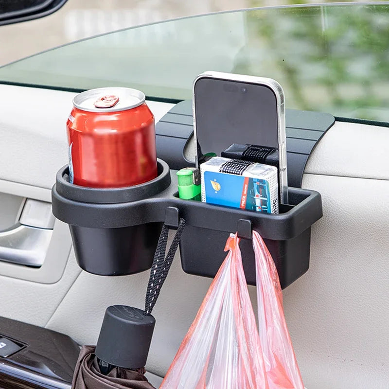 Car Cup Stand Phone Holder Mount Tray Side Door Window Storage Barrel Pocket