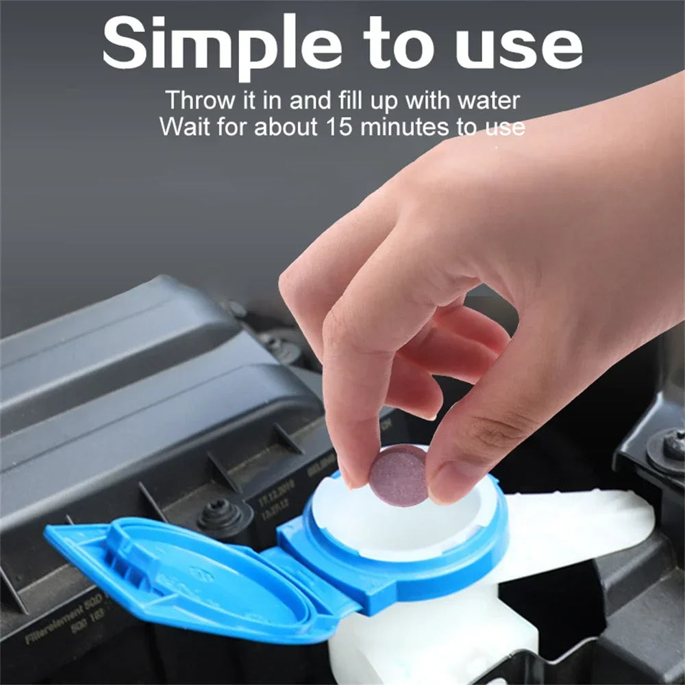 Car Windshield Glass Concentrated Washer Tablets Effervescent Fluid Wiper Solid Premium Automotive Accessory