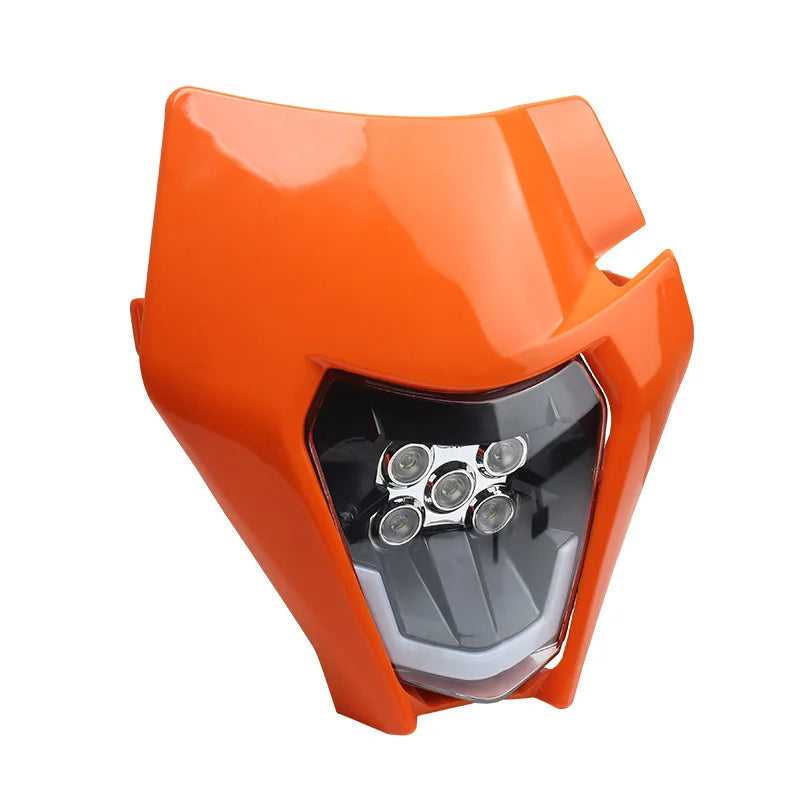 for KTM Headlight Plate LED Motorcycle Enduro Fairing EXC MX SX  Wick Headlamp Dirt Bike Parts Supermoto Motocross Enduro Mask
