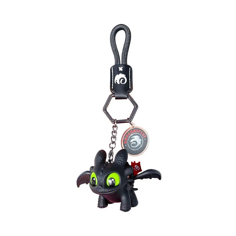 Genuine Cute Glowing Toothless Car Interior Ornament, Night Fury Wings Can Move Premium Automotive Accessory
