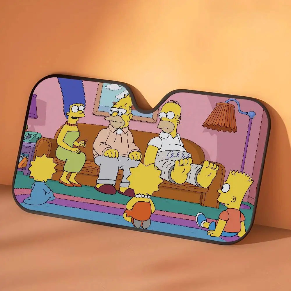 Car Window Sun Shade The S-Simpsons-es Cartoon Summer Window Widshield