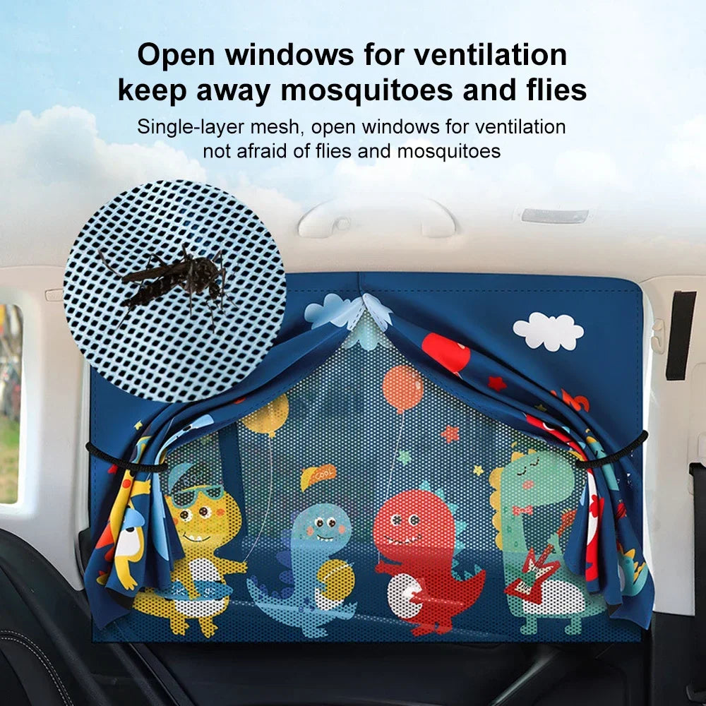 Side Window Sun Shade Car Cartoon Cute Spaceman Magnet Windshield