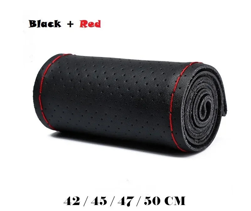New Steering Wheel Cover Truck Handle Cover 42CM 45CM 47CM 50CM Braid Leather