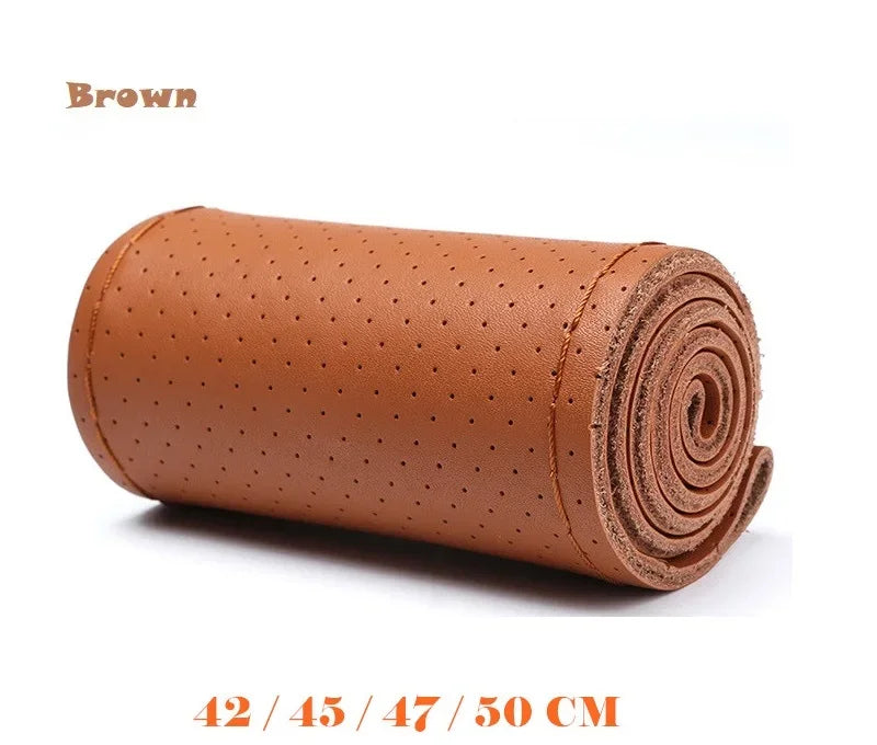 New Steering Wheel Cover Truck Handle Cover 42CM 45CM 47CM 50CM Braid Leather