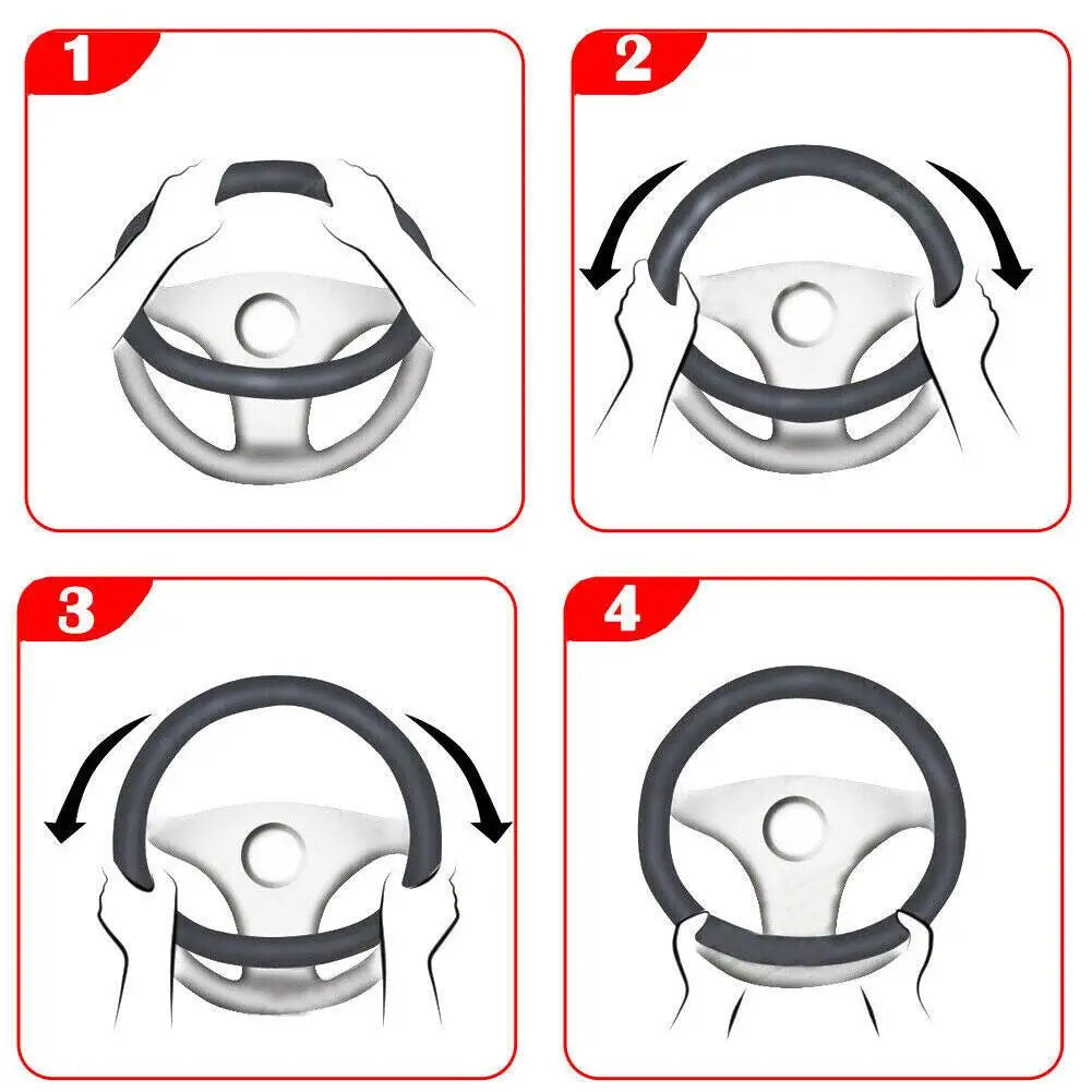 Blue Steering Wheel Cover Leather Covers For Renault Clio Megane 4 3 2 Scenic