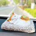 Car Ornaments Cute Simulation Sleeping Cats Decoration Automobiles Lovely Plush Premium Automotive Accessory