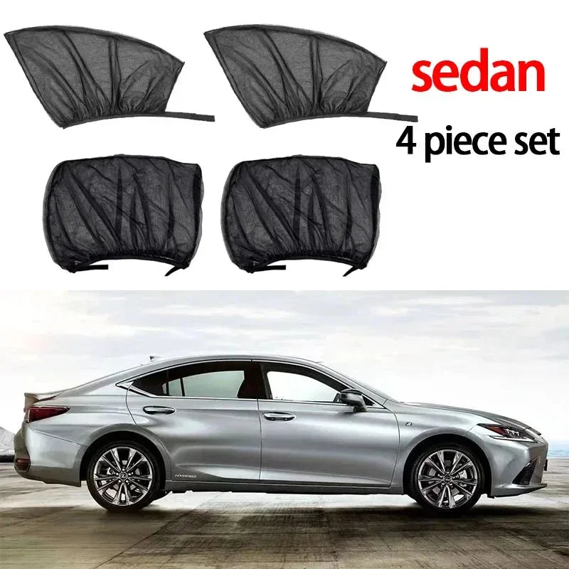 Car Window Shade Mesh 2 or 4 pcs screen window set premium window sunshade breat