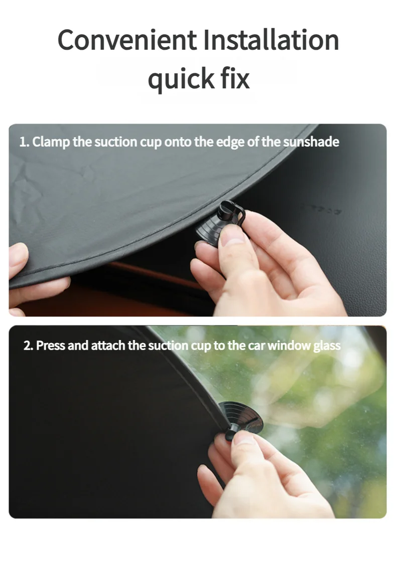 UV-Reflective Car Sun Shade Cover Rear Windshield Sun Protection Sunshade