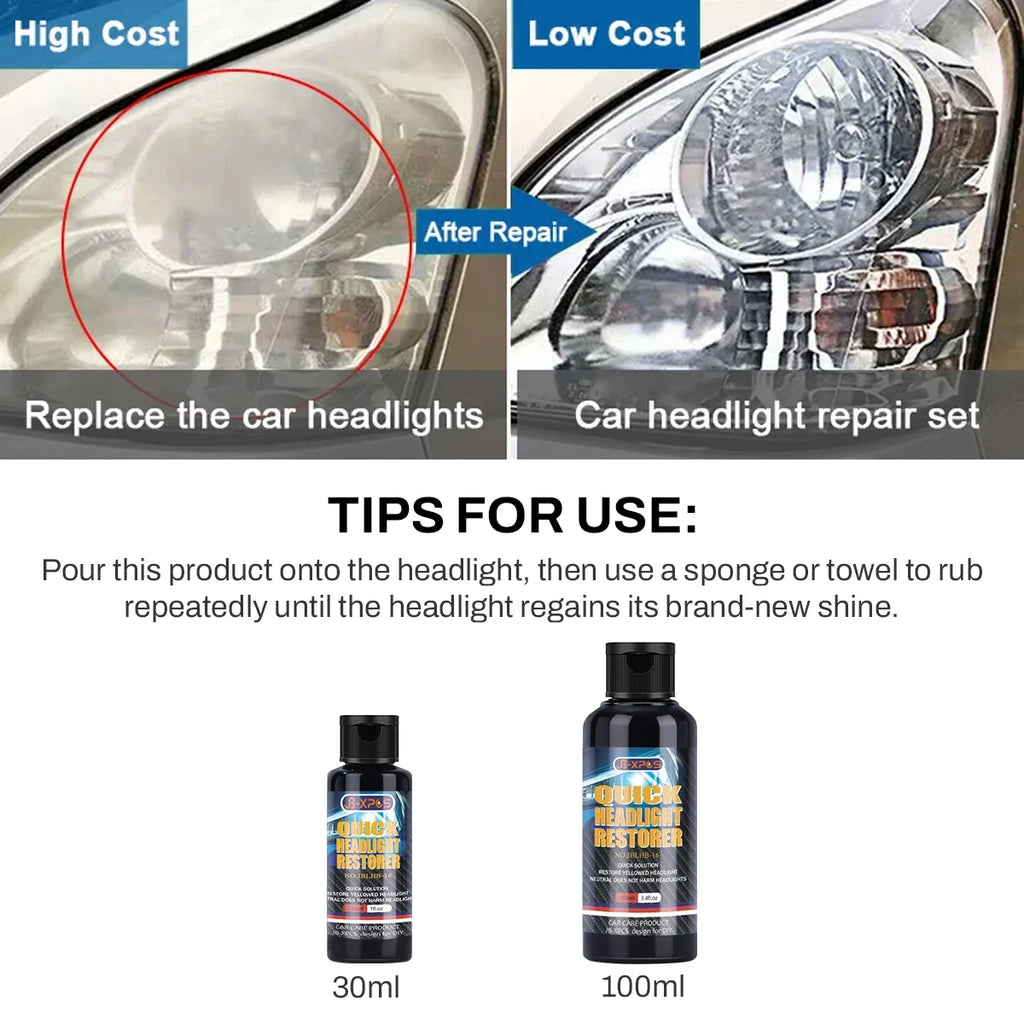 Car Headlight Restoration Polishing Kits Headlamp Repair Kits Car Light Polisher Cleaning Liquid Refurbish Agent LHB-16