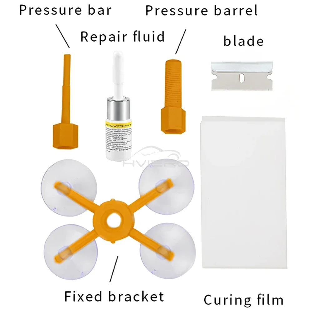 Windshield Repair Kit Scratche Quick Fix Car Styling Cracked Glass Windscreen Premium Automotive Accessory