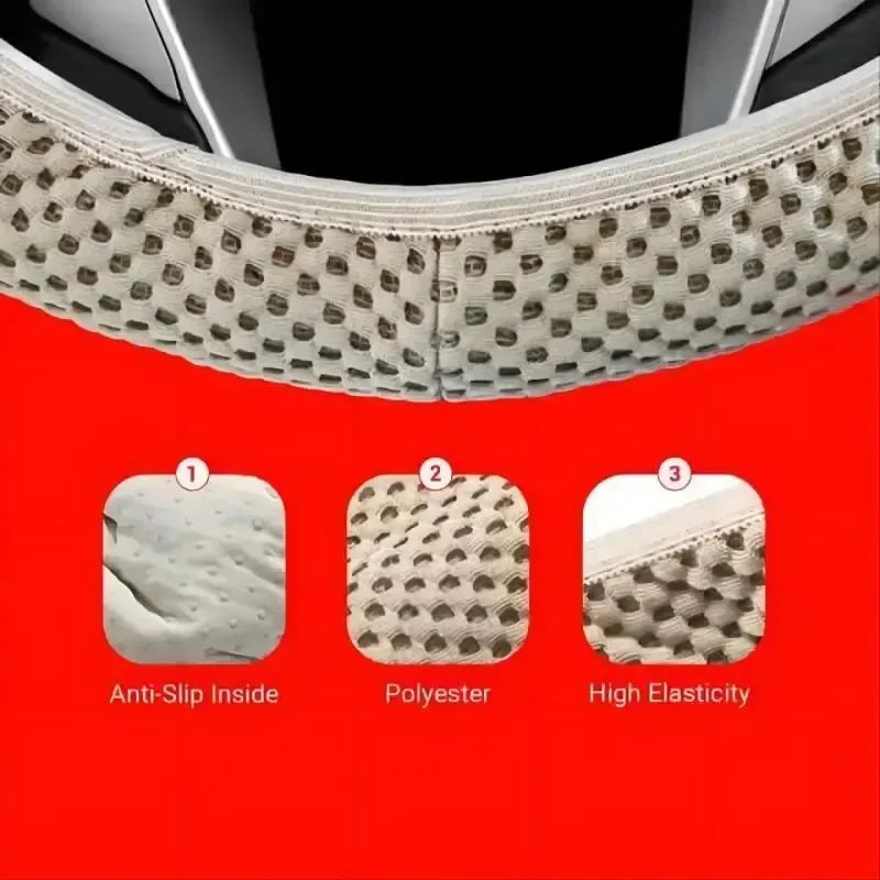 Elastic Elastic Steering Wheel Cover, Warm in Winter, Cool in Summer, Universal