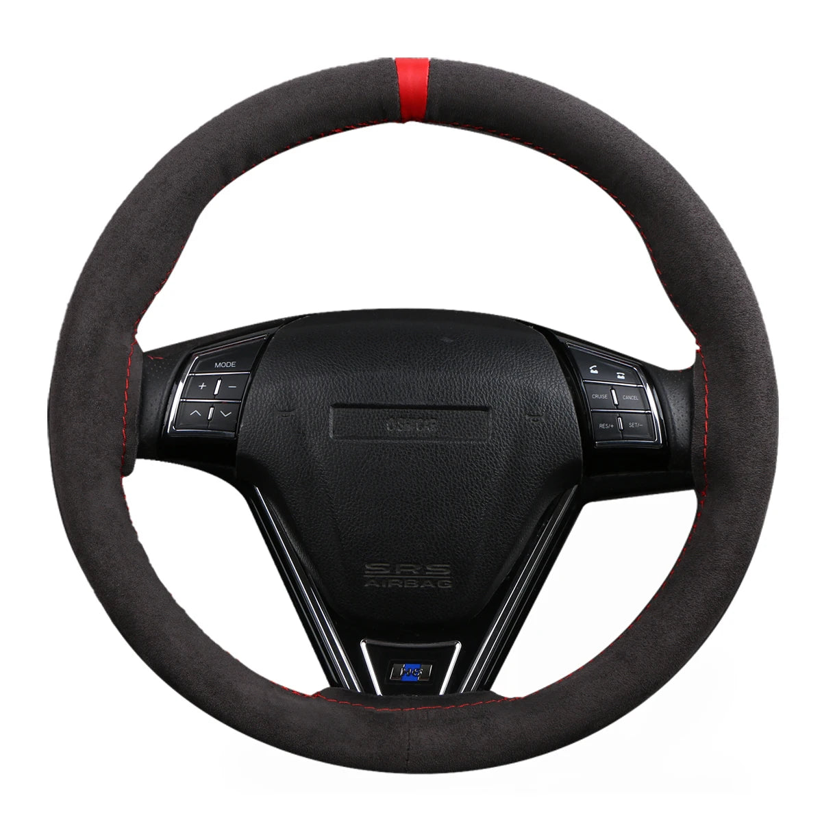 Universal Suede Car Steering Wheel Cover DIY Hand Sewing Soft Leather Braiding