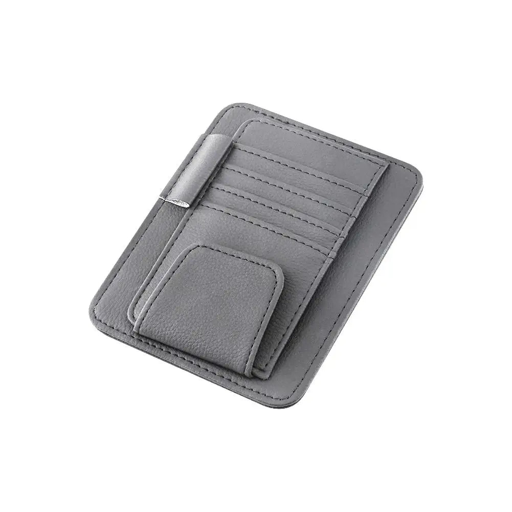 Car Sun Visor Organizer Multi-Pocket Business Card Storage Management Sunglasses