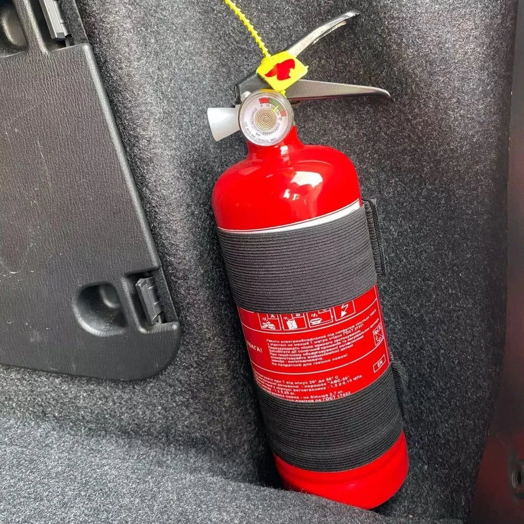 Car Trunk Organizer Elastic Fixing Belt Storage Bag Tapes Fire Extinguisher