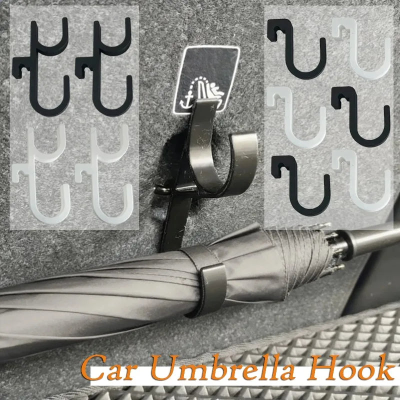 2/4PCs Car Umbrella Holder Trunk Hook Mount Towel Hooks Universal Bracket Stand