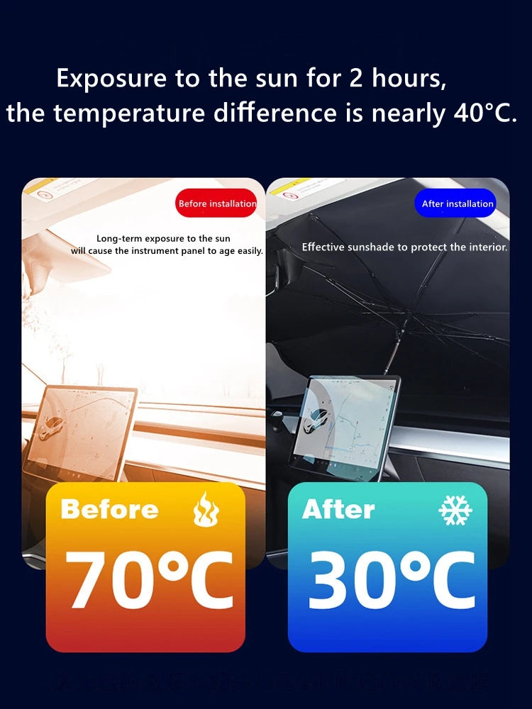 car sunshade car sunshade retractable sunscreen heat insulation front windshield