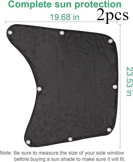 2 PCS Truck Sun Shades for RVs Provide Anti-glare and UV Protection for Truck