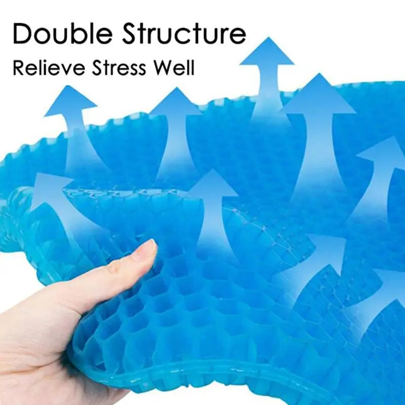 Motorcycle Gel Seat Cushion Breathable Heat Insulation Air Pad Cover Anti Slip
