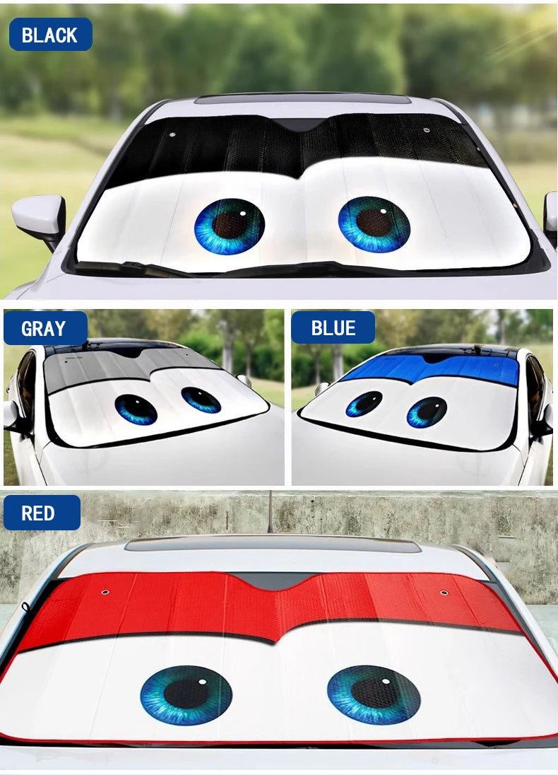 Car Solar Protection 4 Colors Eyes Heated Windshield Sunshade Car Window