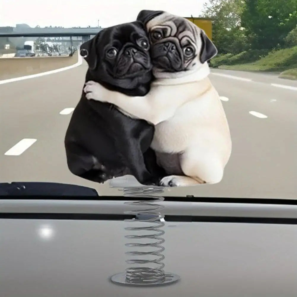 Lovely Dog Acrylic Spring Shaking Head Ornaments Car Dashboard Decorations Funny Premium Automotive Accessory