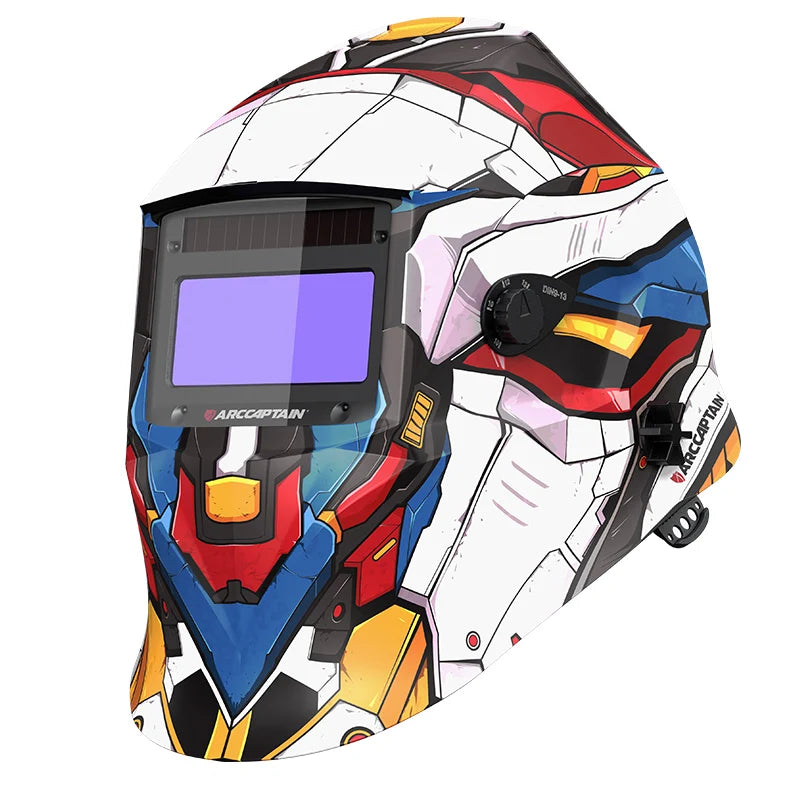 ARCCAPTAIN Welding Helmet Auto Darkening 1/1/1/1 Solar Powered 4 Arc Sensor 1/25000s Welding Hood Face Mask For MIG MAG ARC TIG