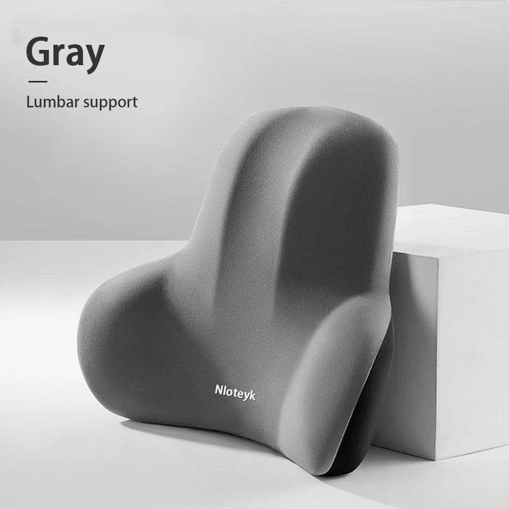 Car Neck Pillow Memory Foam Protective Lumbar Back Support Breathable SUV Truck