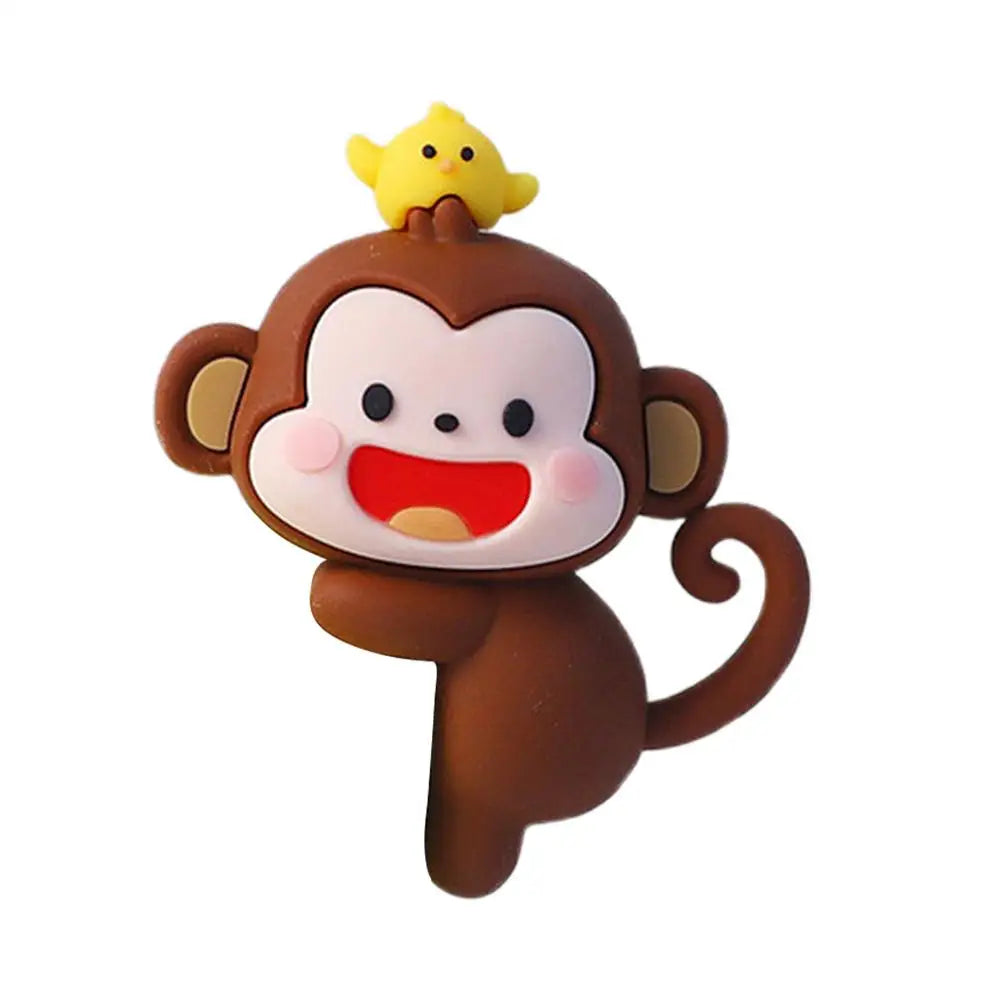 Cartoon Monkey Ornament Auto Center Console Navigator Screen Lovely Doll Premium Automotive Accessory