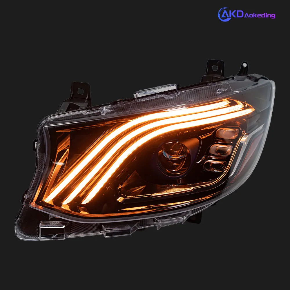 AKD Car Lights for Benz Sprinter Headlight Projector Lens 2018-2025 front Maybach Style Head Lamp DRL Automotive Accessories