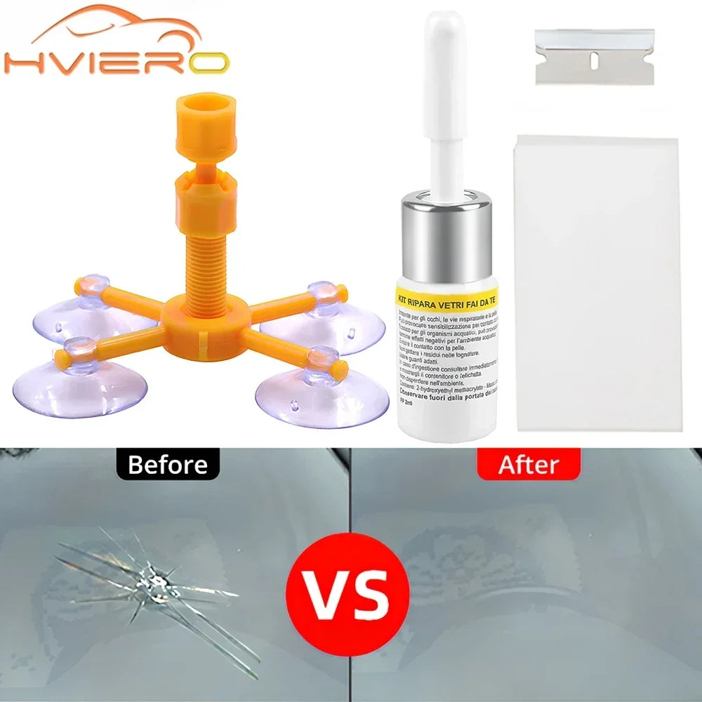 Windshield Repair Kit Scratche Quick Fix Car Styling Cracked Glass Windscreen Premium Automotive Accessory