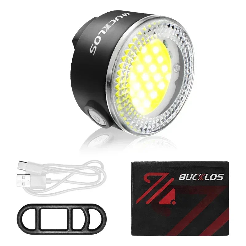 BUCKLOS Cycling Lights COB Bicycle Headlight Taillight LED Bike Front Rear Light Ultralight Riding Warning Lamp Road MTB Lantern