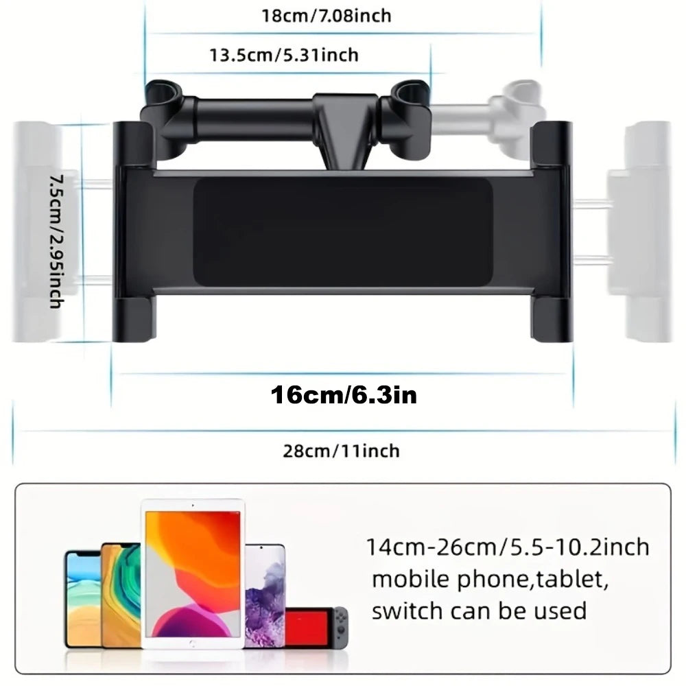 Car Tablet Holder Headrest Mount Stand Cradle Compatible Interior Protector Auto