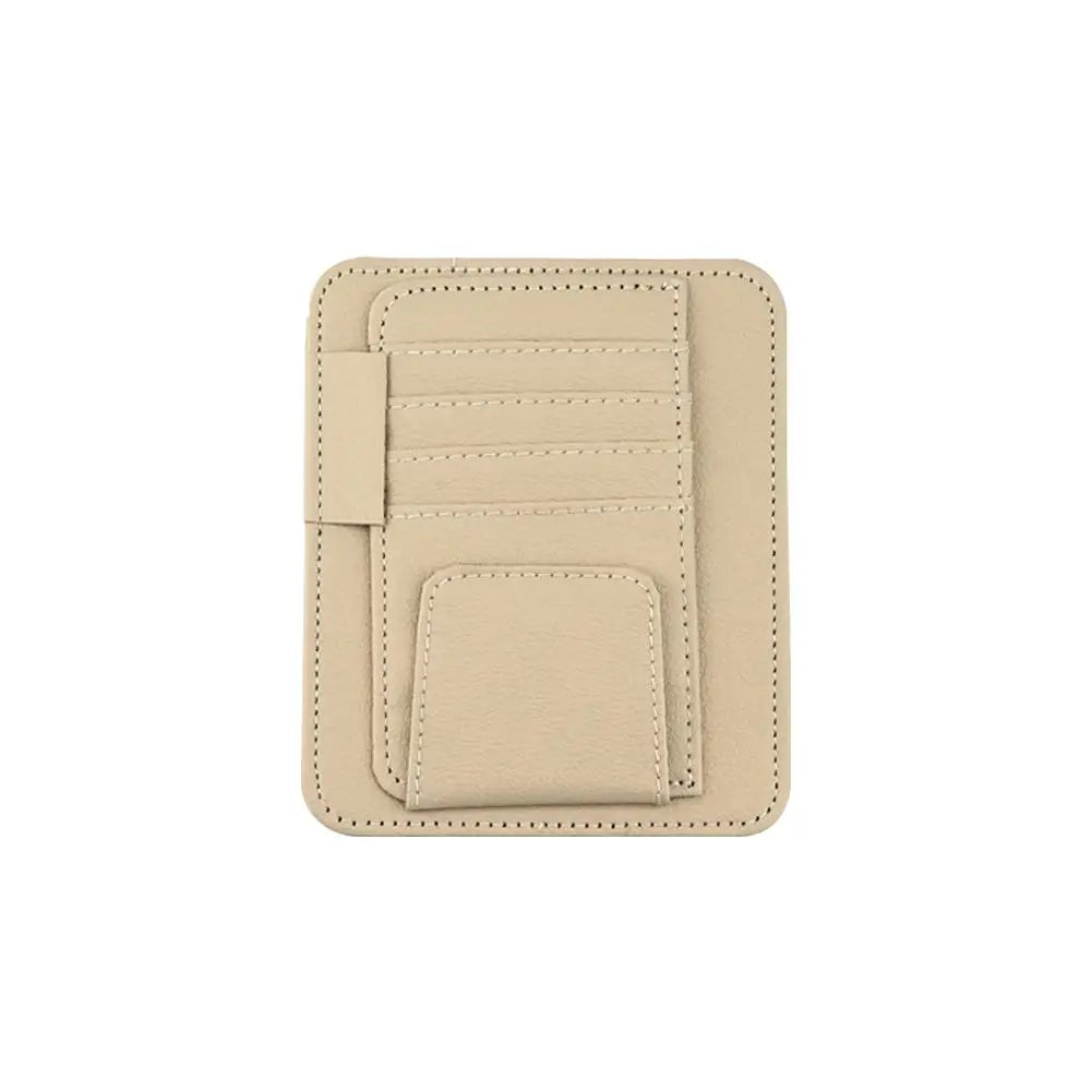 Car Sun Visor Organizer Multi-Pocket Business Card Storage Management Sunglasses