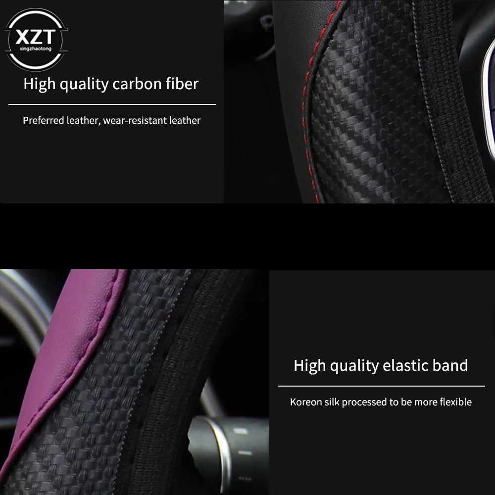Hot Car Steering Wheel Cover Anti Slip PU Leather Steering Covers Suitable