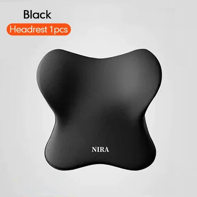 Memory Foam Car Universal Headrest Lumbar Cushion Back Pillow Interior Protector