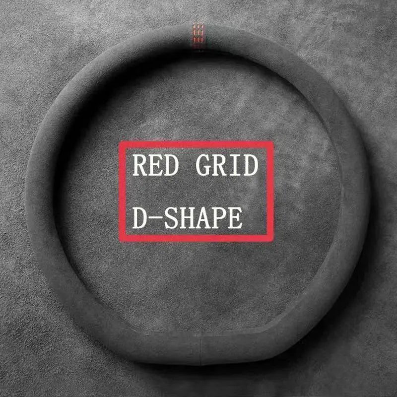 Steering Wheel Cover, Ultra-thin, Non-slip, D-shaped Round, Breathable