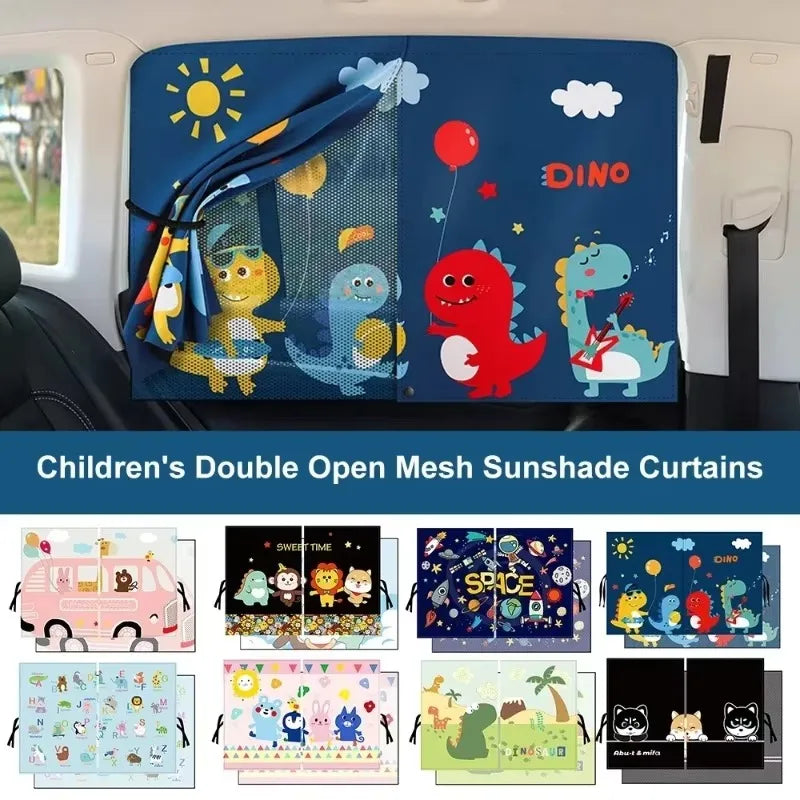 Side Window Sun Shade Car Cartoon Cute Spaceman Magnet Windshield