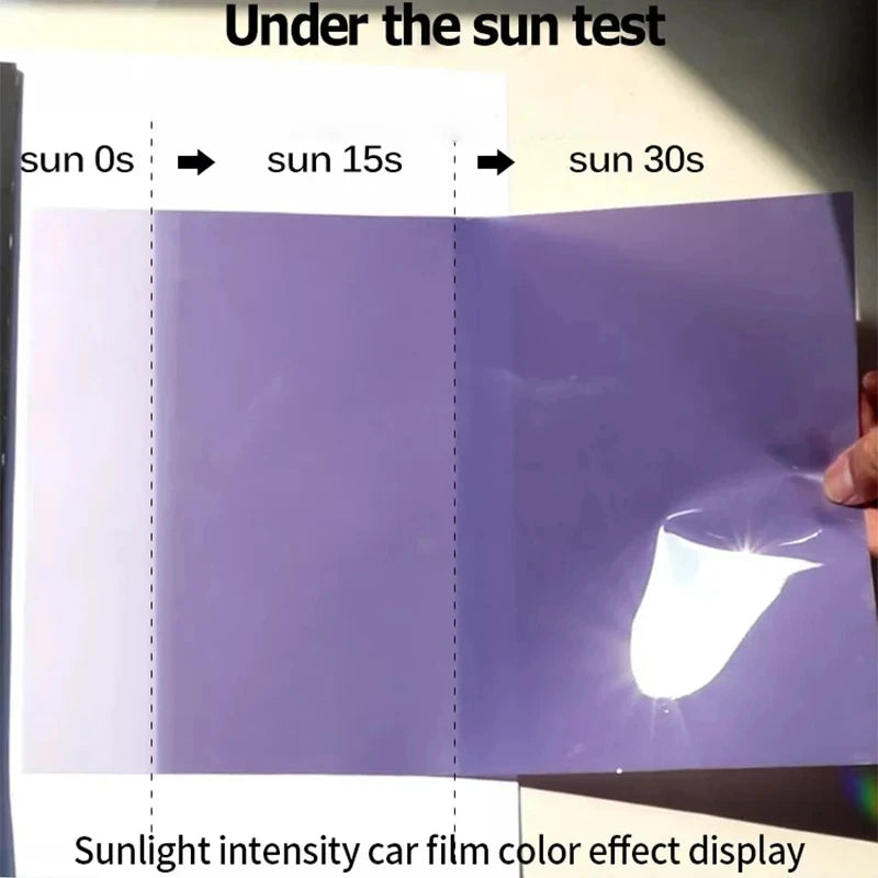 Intelligent UV Color Black Change TPU PPF Photochromic Headlight Tint Film For Car Lamp Decor Anti-scratch,Protectiver Stickers