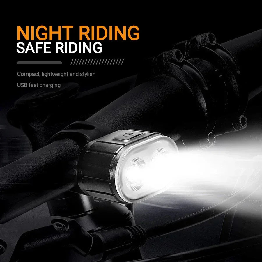 Cycling Bicycle Front Rear Light Set Bike Type C Rechargeable Flashlight Light MTB Waterproof Taillight LED Lantern Bike Parts