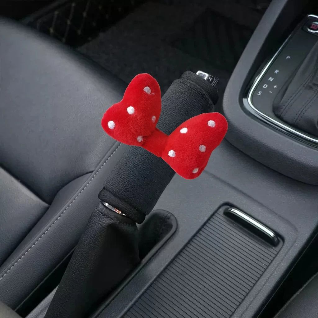 Bestseller Cute Bowknot Car Headrest Neck Pillow Universal Plush Seat Belt