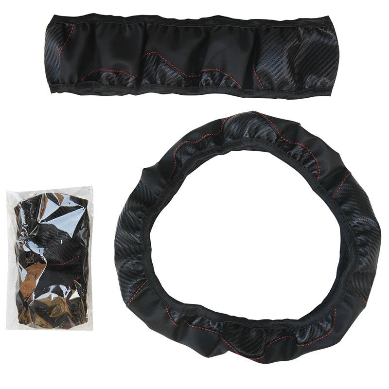 Car Steering Wheel Cover Breathable Anti Slip PU Leather Steering Covers